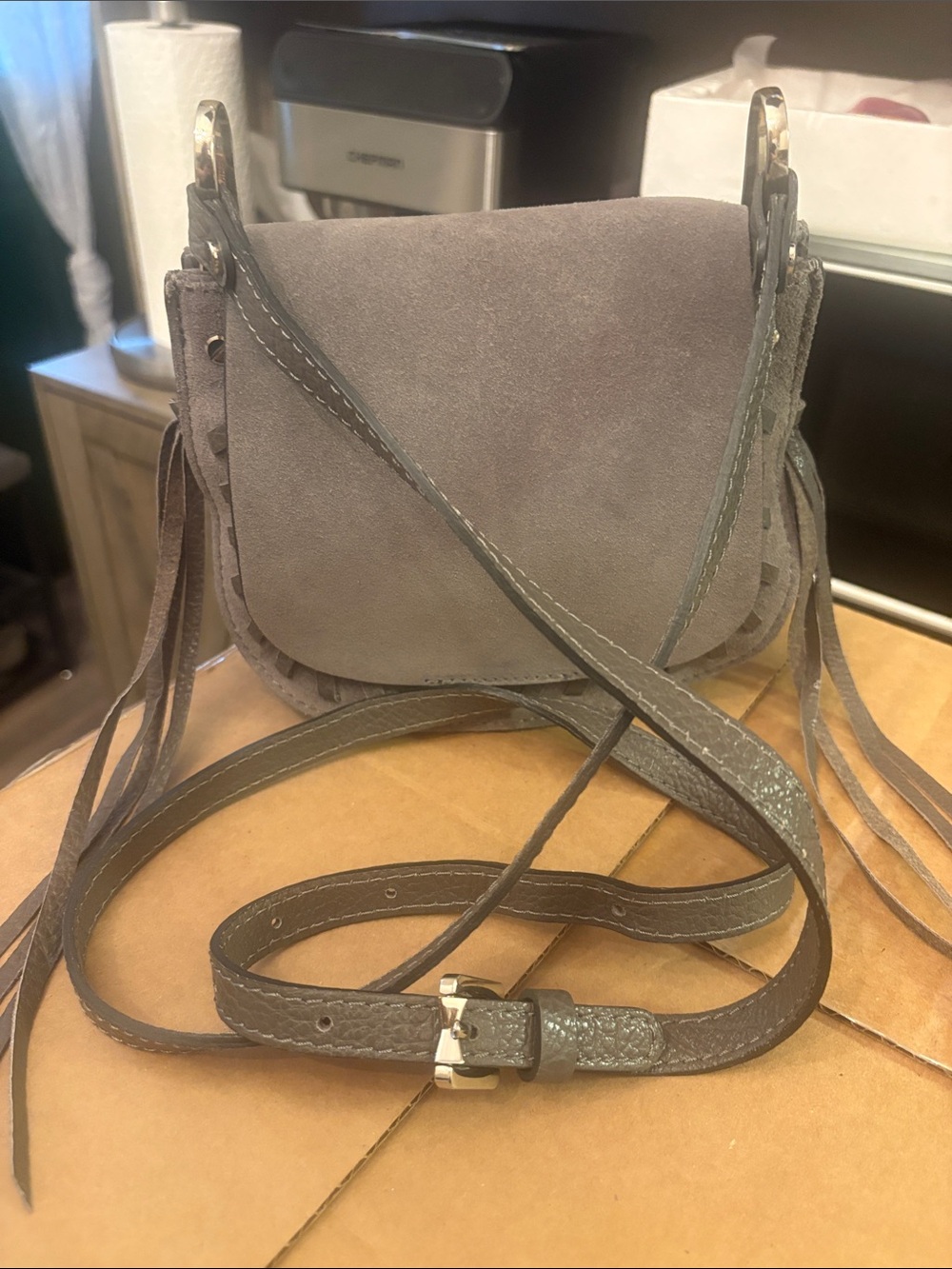 “Gianni Chiarini” 100% Genuine Italian Leather XBody w/Tassels & Whipstitching